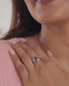 Powerful Blue Sapphire (Neelam) Ring in 925 Sterling Silver - Shakti