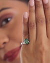 Promise Emerald (Panna) Ring in 925 Sterling Silver - Urja