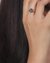 Minimalist Blue Sapphire (Neelam) Ring in 925 Sterling Silver - Urja