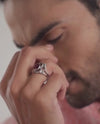 Om Ruby (Manik) Ring in 925 Sterling Silver - Shakti