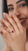 Charming Ruby (Manik) Ring in 925 Sterling Silver - Shakti