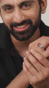 Elite Ruby (Manik) Ring in 925 Sterling Silver - Urja