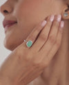 Minimalist Emerald (Panna) Ring in 925 Sterling Silver - Shakti