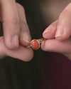 Minimalist Coral (Moonga) Ring in Gold - Shakti