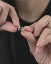Minimalist Blue Sapphire (Neelam) Ring in Gold - Square Urja