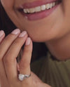Authentic Pearl (Moti) Ring in 925 Sterling Silver - Shakti R