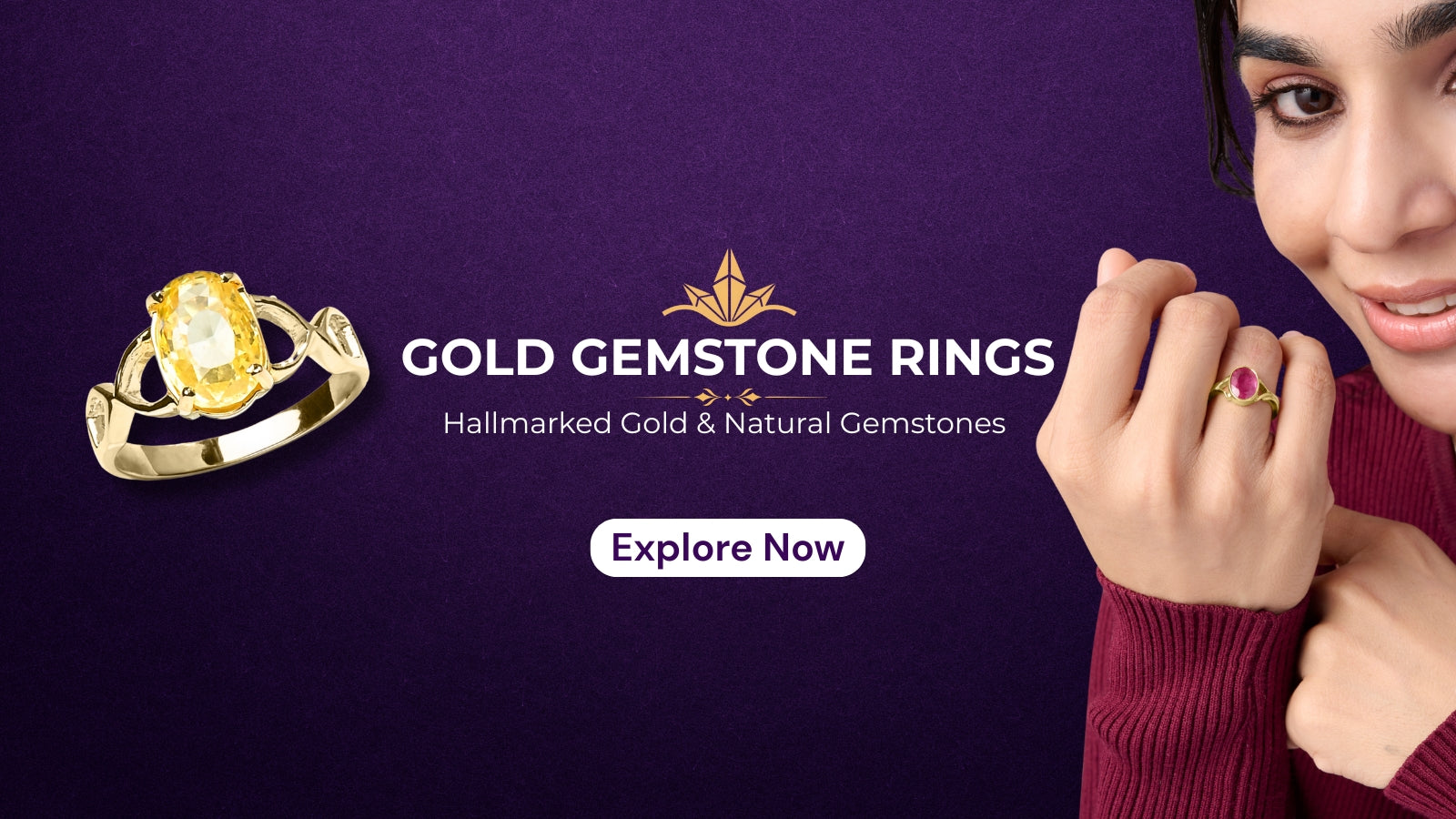 Gold Gemstone Rings